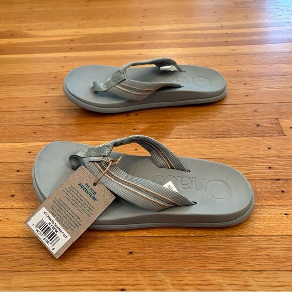 Chacos Chillos Flip Sadie Aqua Gray flip flops NWT - Picture 2 of 5